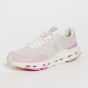 On Running Women's Pink and White Running Shoes